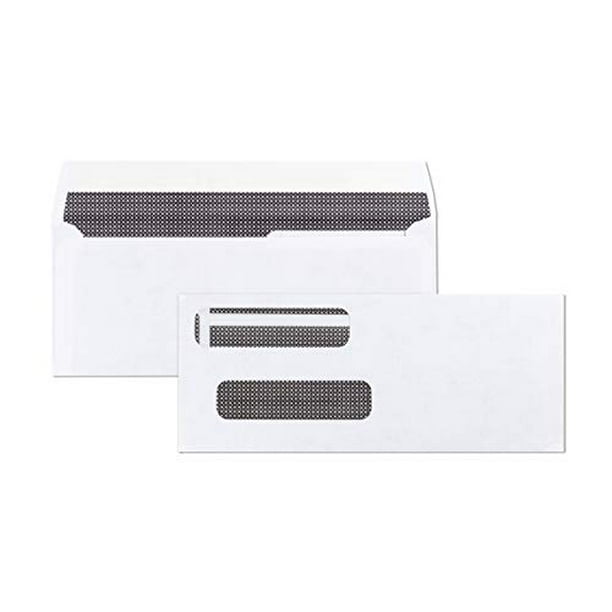Envelopes 10-100 Self Seal Double Window Security Tinted Envelopes for Computer Checks-Compatible for QuickBooks 3-5/8 X 8-11/6 Envelopes 10-100 Self Seal Double Window Security Tinted Envelopes for Computer Checks-Compatible for QuickBooks 3-5/8 X 8-11/6